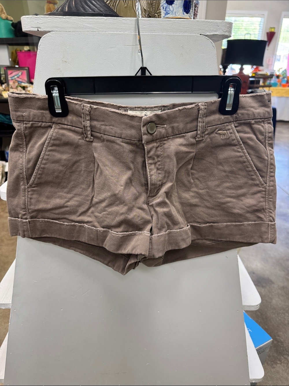 Abercrombie & Fitch Women's Low-rise Shorts in Taupe